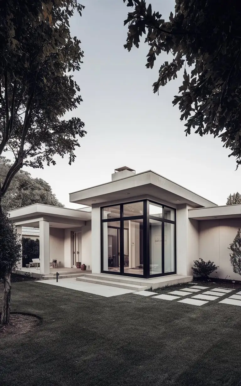 Contemporary-SingleStorey-House-Illustration-with-Modern-Style