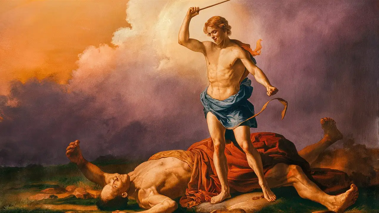 David Victorious over Fallen Giant Triumph and Humility