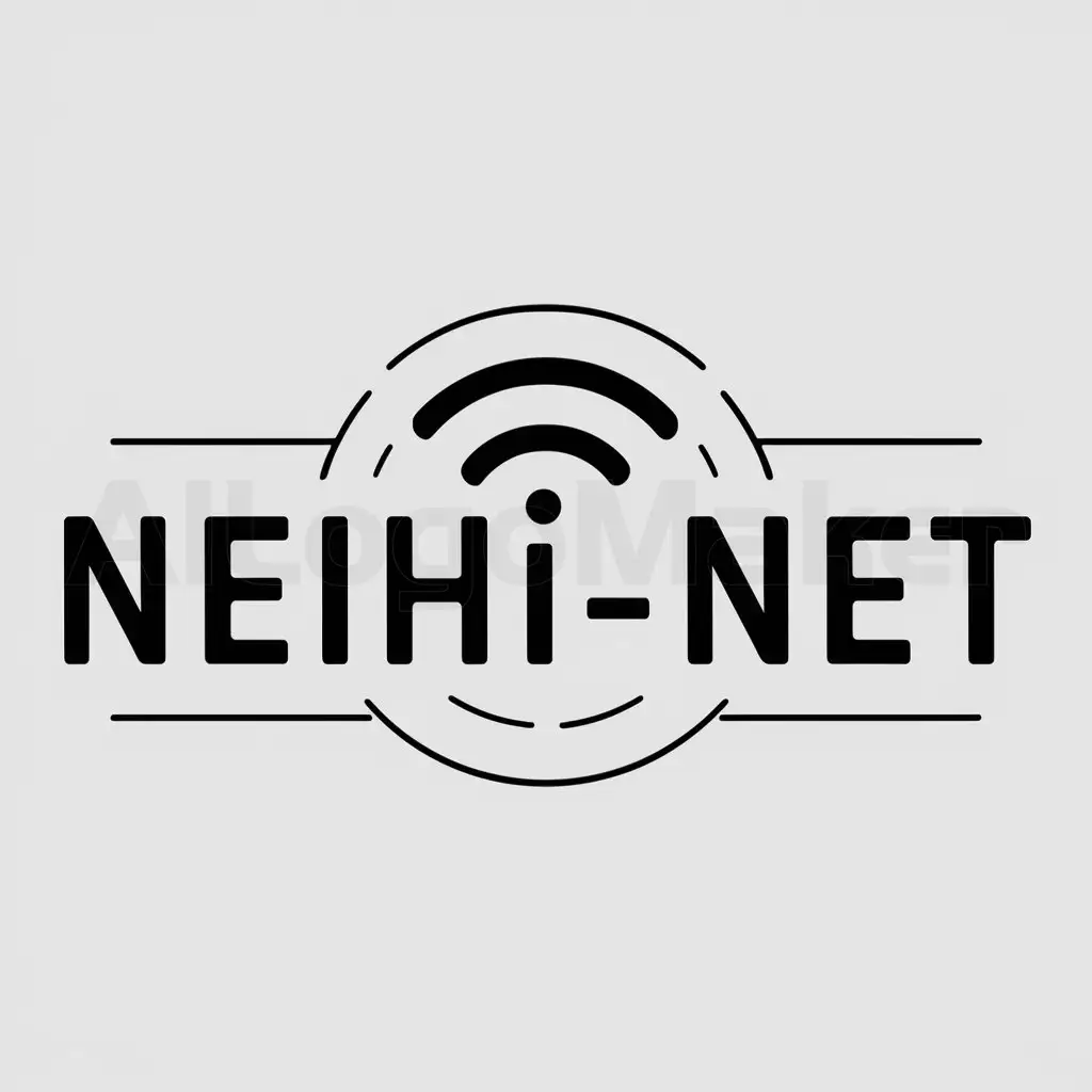 a logo design,with the text "NEIHI-net", main symbol:WIFI,Moderate,be used in  Internet
(The input is already in English, so there's no need for translation.) industry,clear background