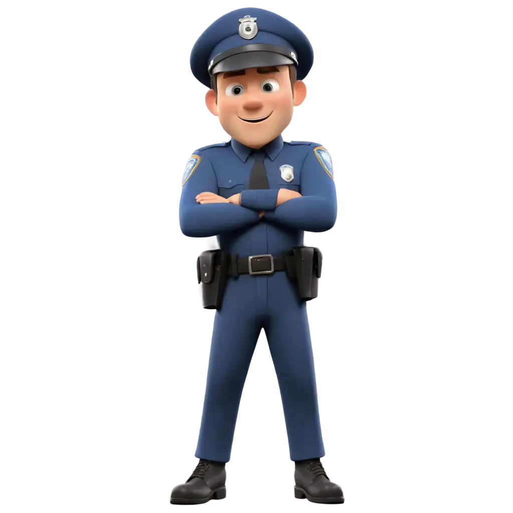 cartoon 3D policeman