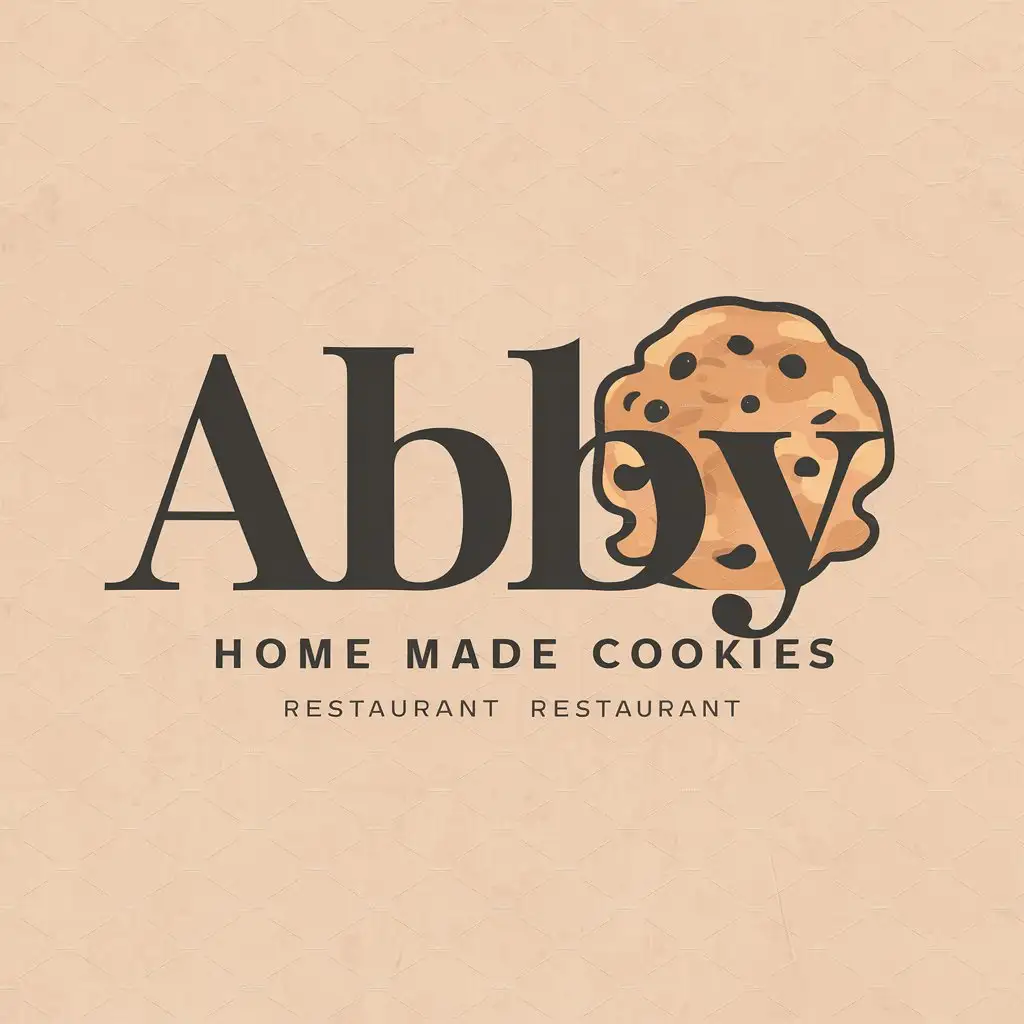 a logo design,with the text "Abby", main symbol:Home Made Cookie,Moderate,be used in Restaurant industry,clear background