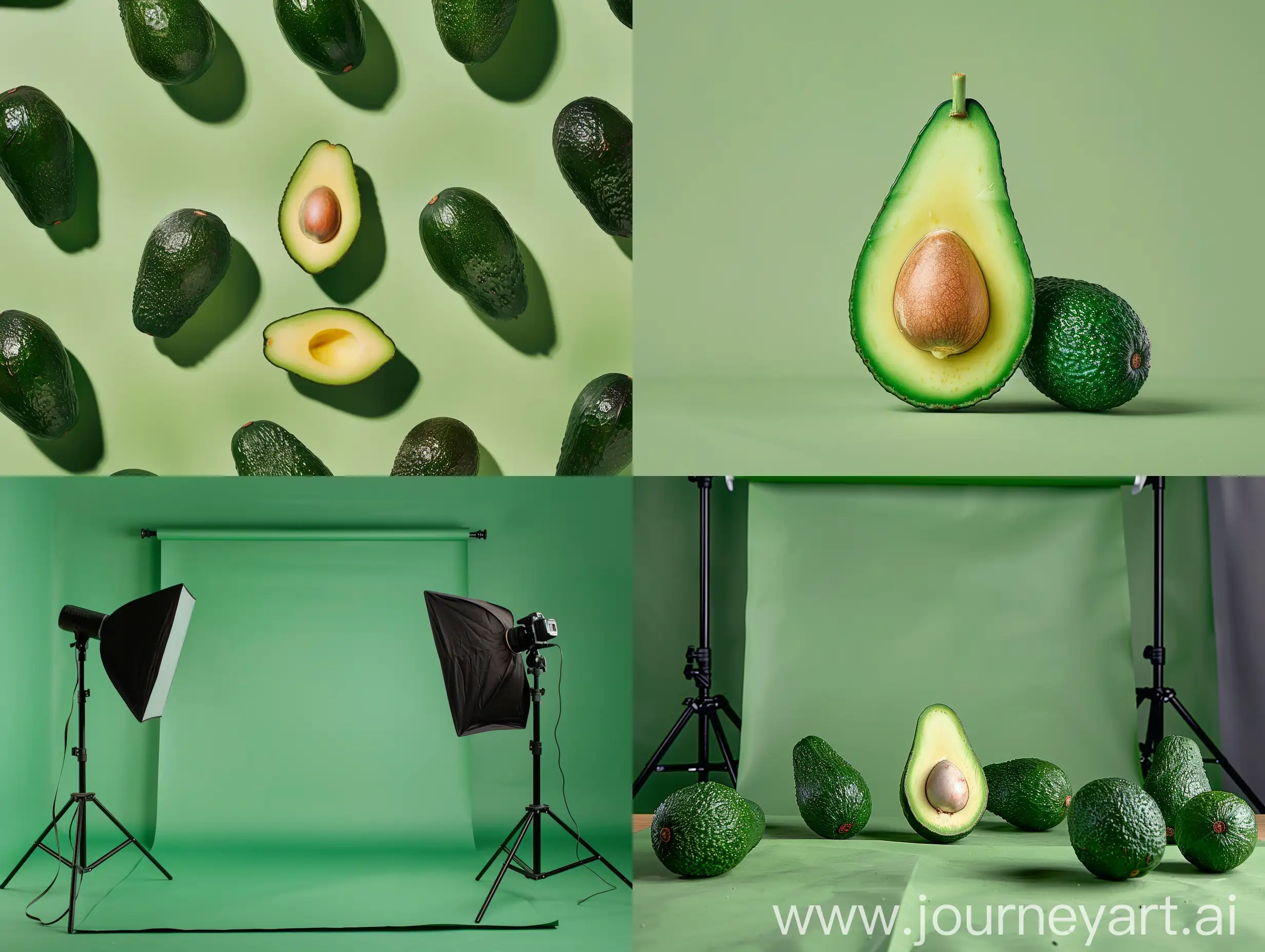 Avocado-Green-Studio-Photography-with-Model-in-Vibrant-Attire