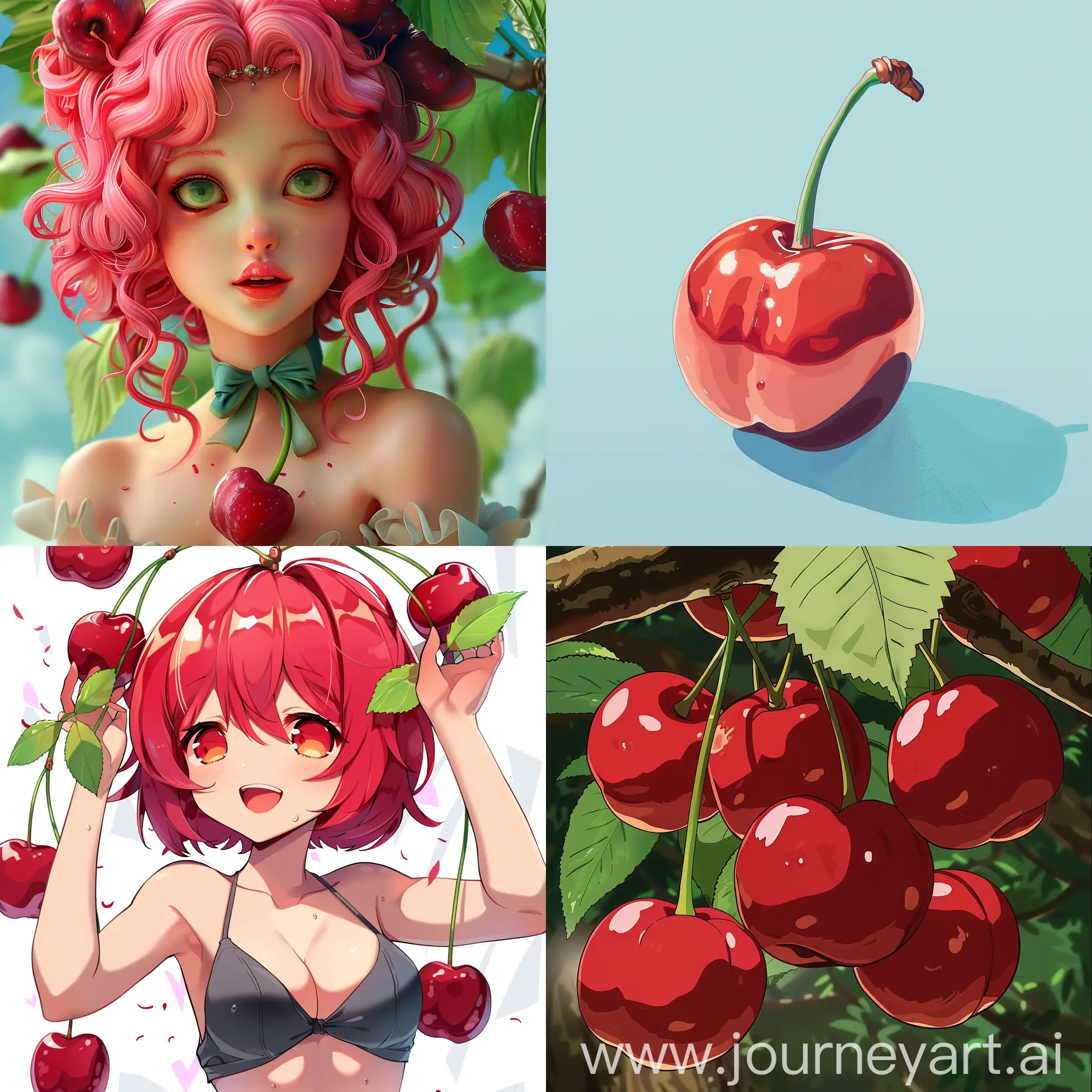 Single-Cherry-in-Animated-Style-Artistic-Rendering