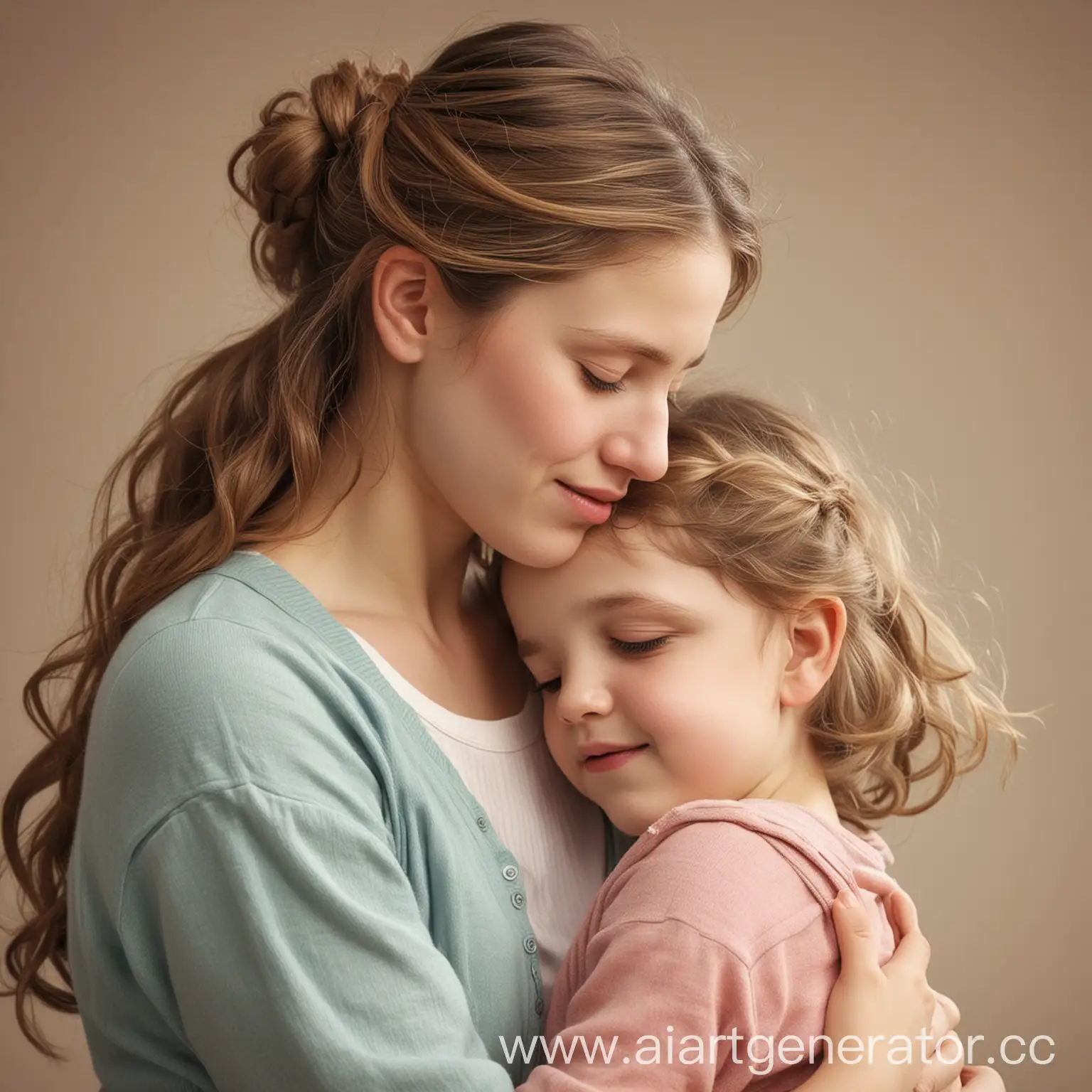 Embracing-Change-Mother-and-Child-Bonding-in-Supportive-Illustration