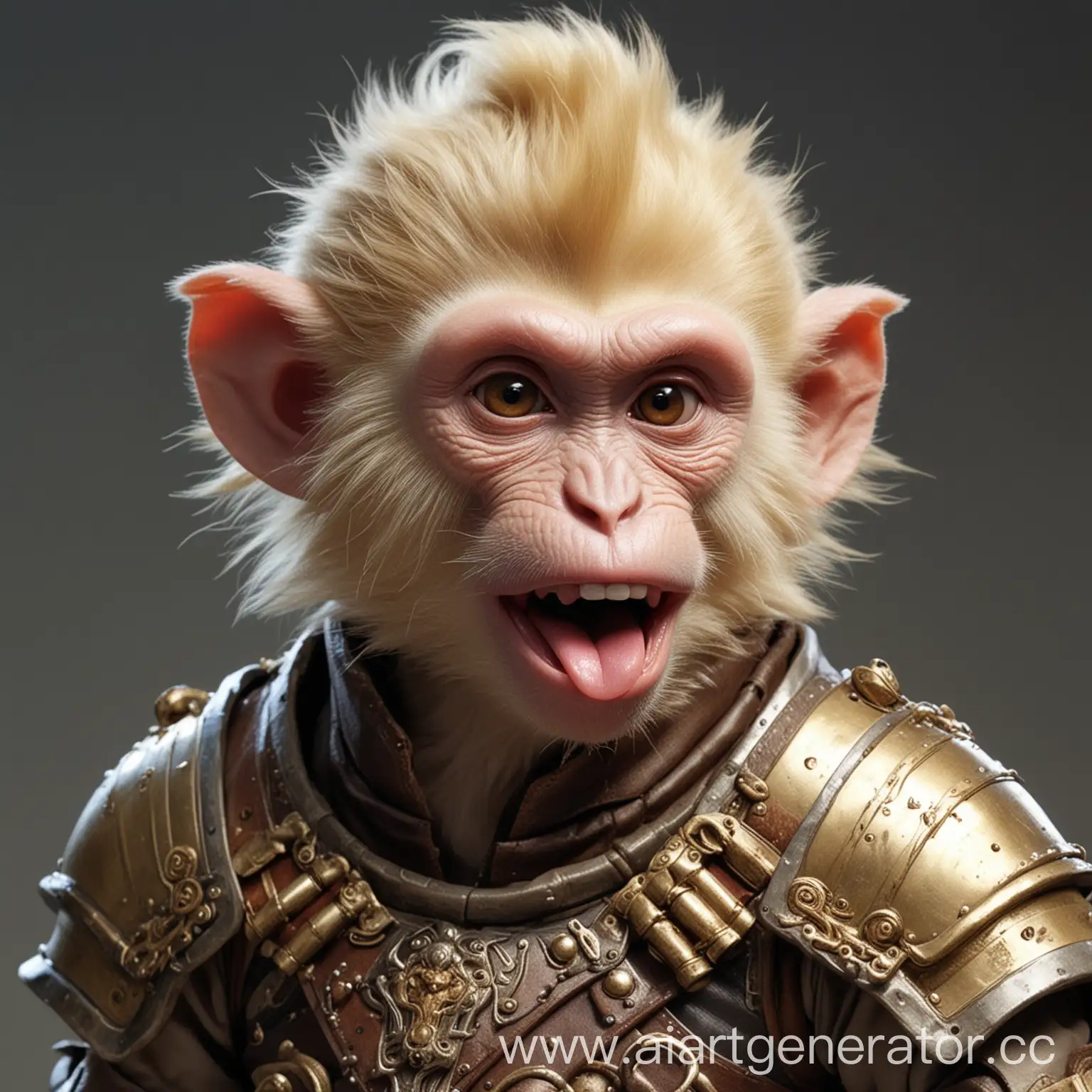 Armored-Blonde-Monkey-Monk-with-Nimble-Tongue-and-Humongous-Slobbering-Tongue