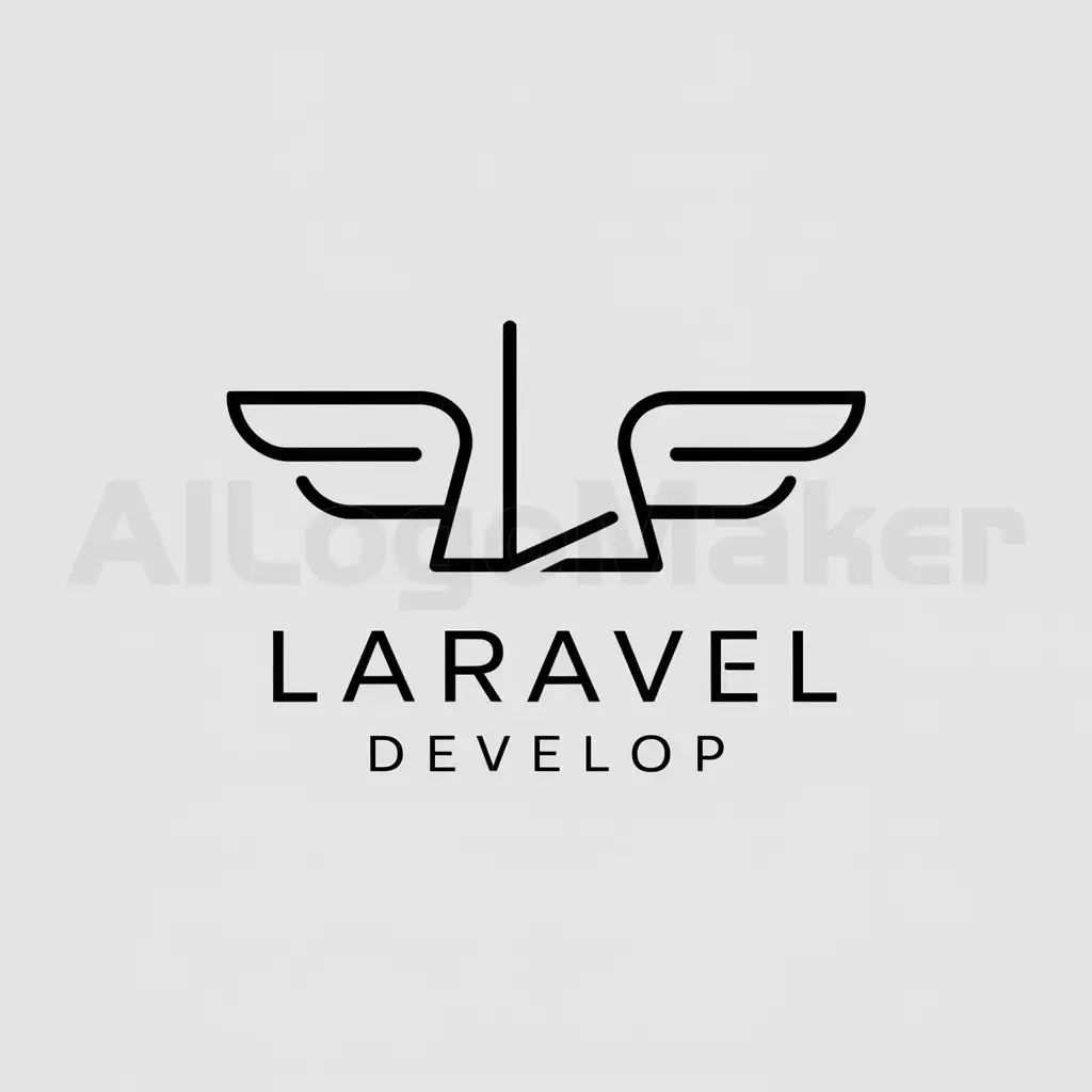 a logo design,with the text "laravel develop", main symbol:Laravel app dev & customizations for your specific needs.,Minimalistic,be used in Technology industry,clear background
