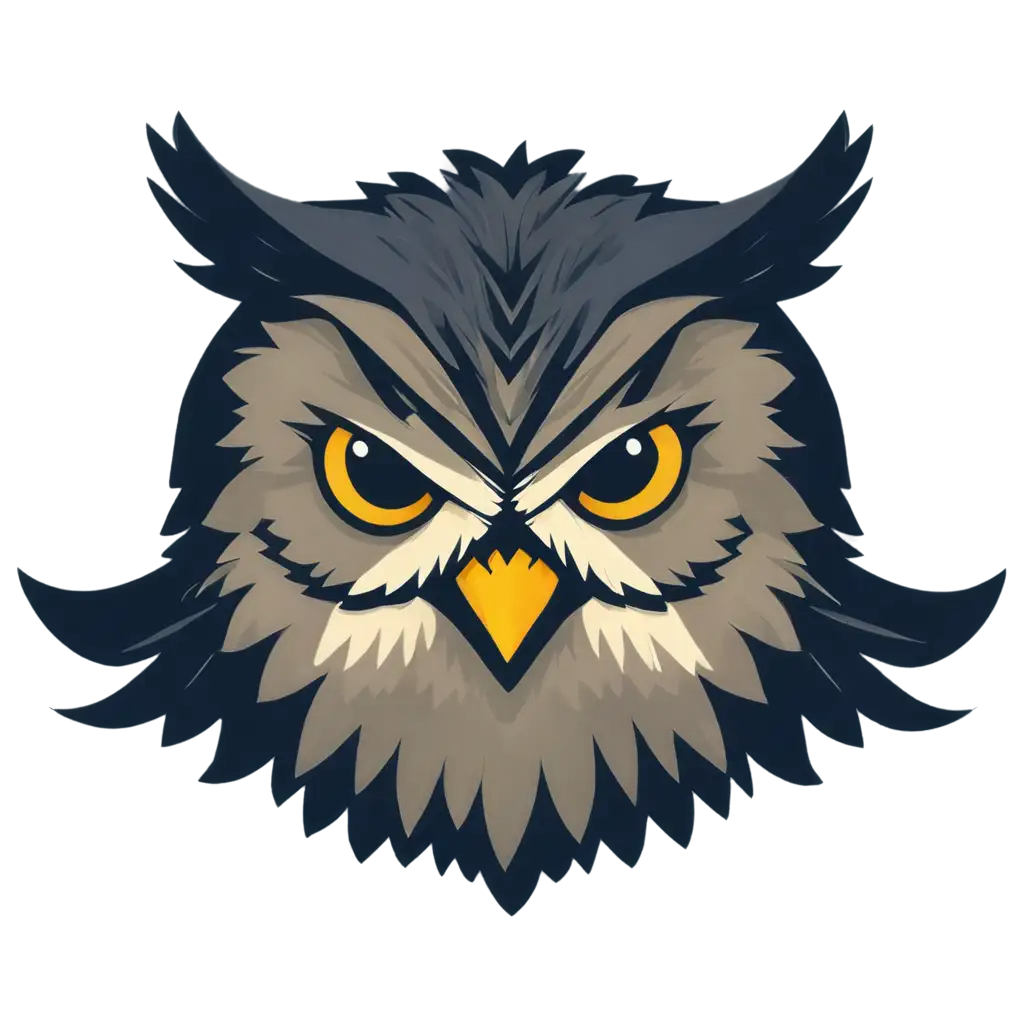 Unique owl logo design 