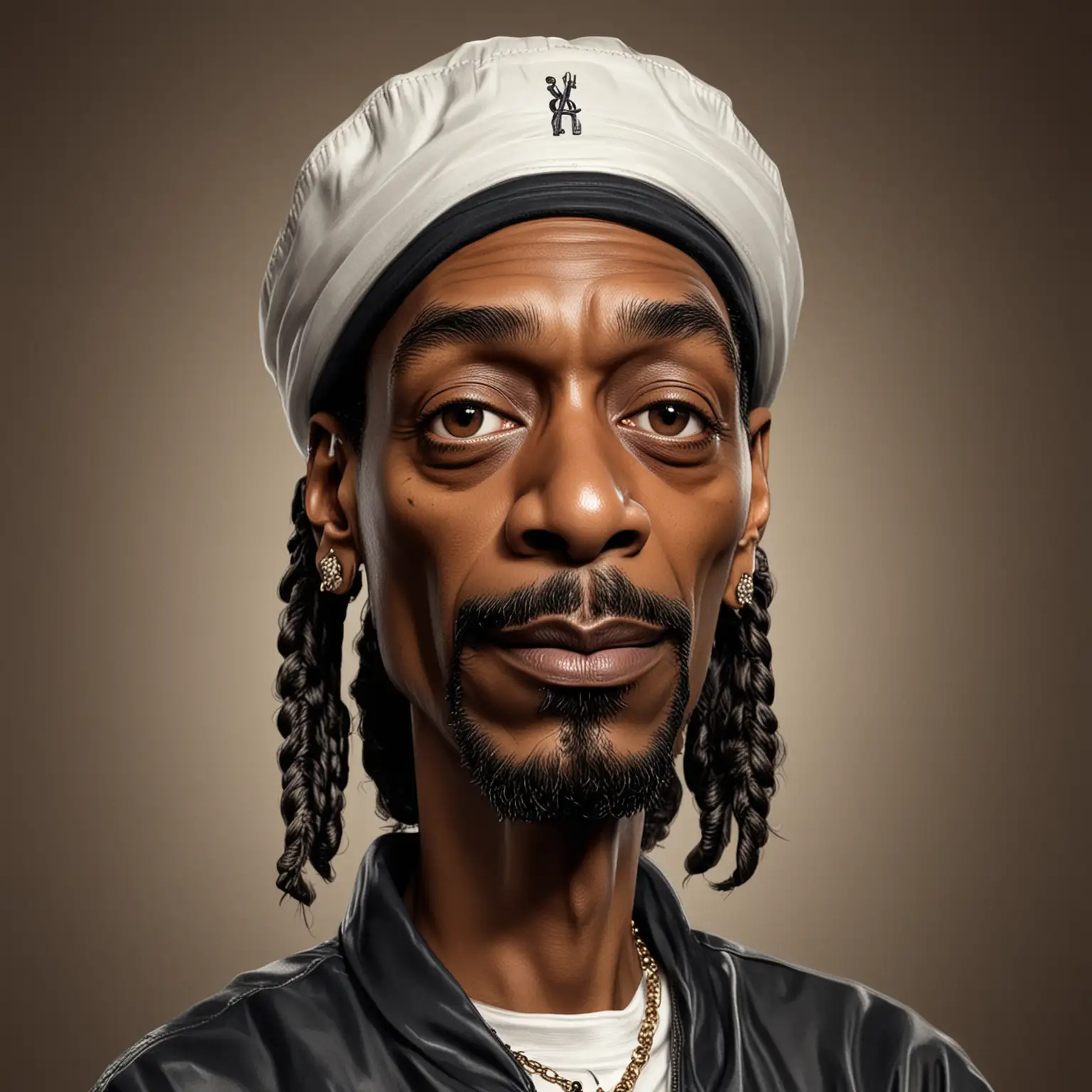 Caricature of Snoop Dogg in a Vibrant Urban Setting