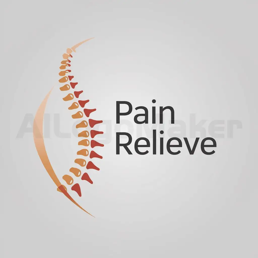a logo design,with the text "pain relieve", main symbol:Lumber spine,Moderate,clear background