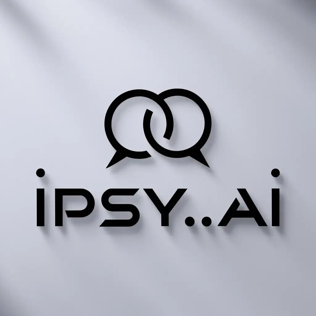 a logo design,with the text "ipsy.ai", main symbol:Two dialogue bubbles,Moderate,be used in Medical Dental industry,clear background