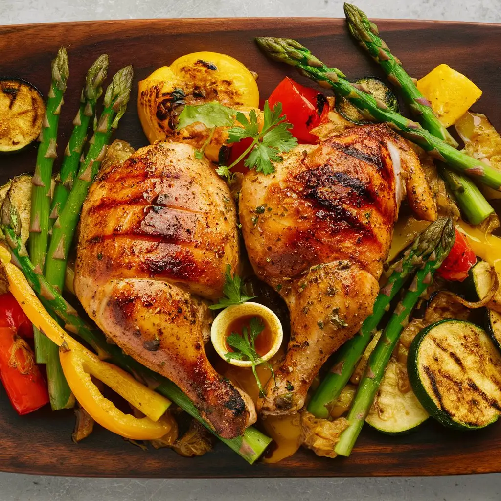 Delicious Grilled Chicken with Roasted Vegetables
