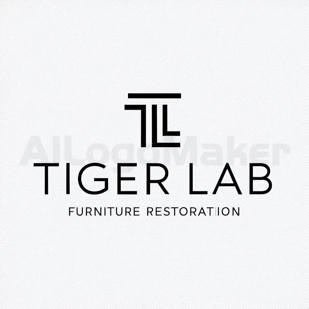 a logo design,with the text "Tiger Lab", main symbol:letters,Moderate,be used in furniture restoration industry,clear background