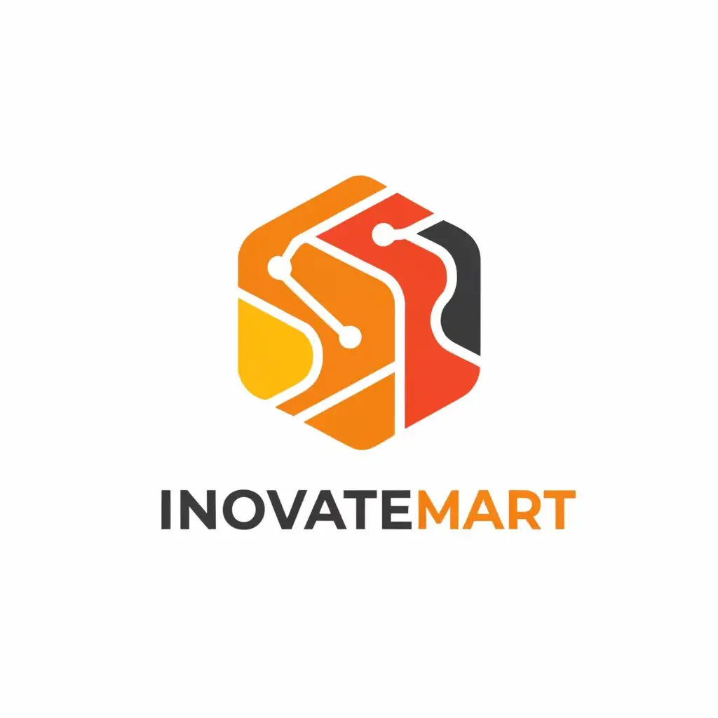 a logo design,with the text "InnovateMart", main symbol:Product ,Moderate,be used in Retail industry,clear background