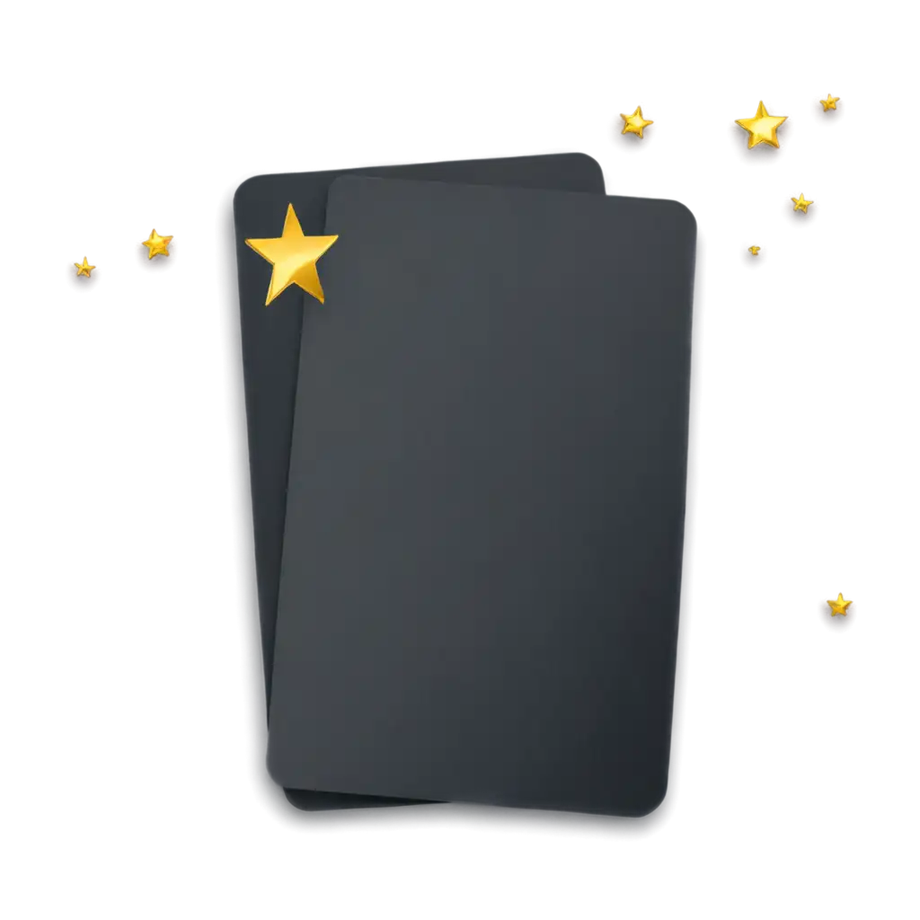 cartoon playing card with stars on it instead of numbers