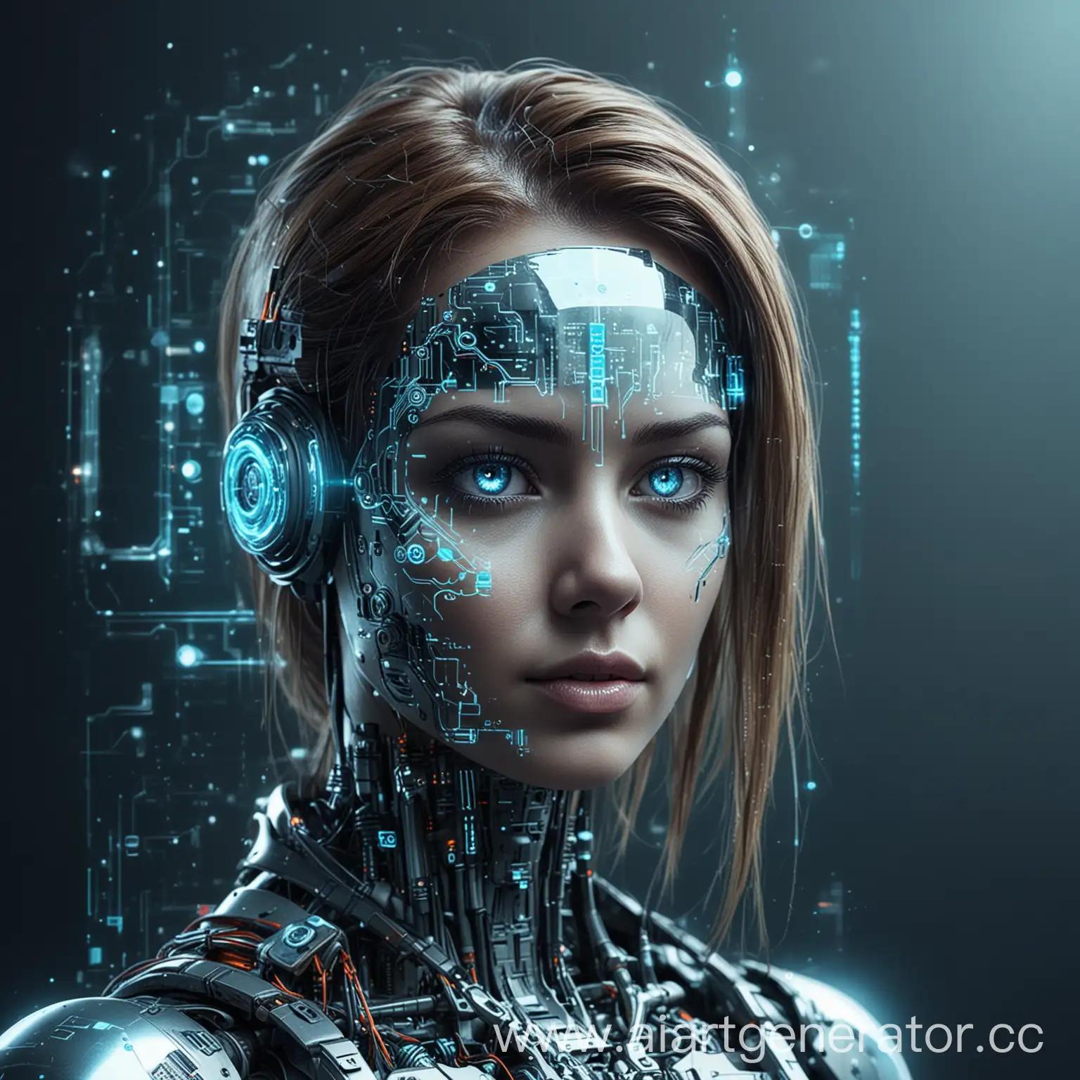Futuristic-Cybernetic-Icon-with-Glowing-Technological-Patterns