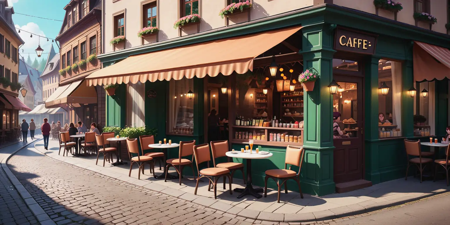 /IMAGINE PROMPT:
European Sidewalk Café. GRAVITY FALLS STYLE