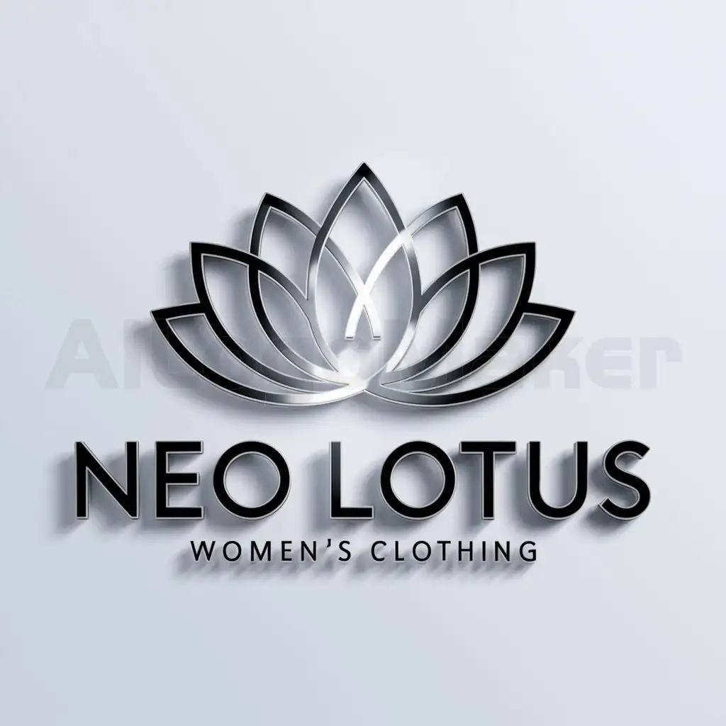 a logo design,with the text "Neo Lotus", main symbol:Neo Lotus,Moderate,be used in women's clothing industry,clear background