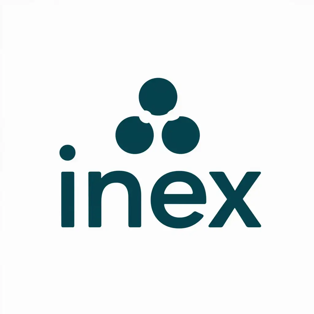 a logo design,with the text "INEX", main symbol:rounded three-cornered,Moderate,be used in Internet industry,clear background