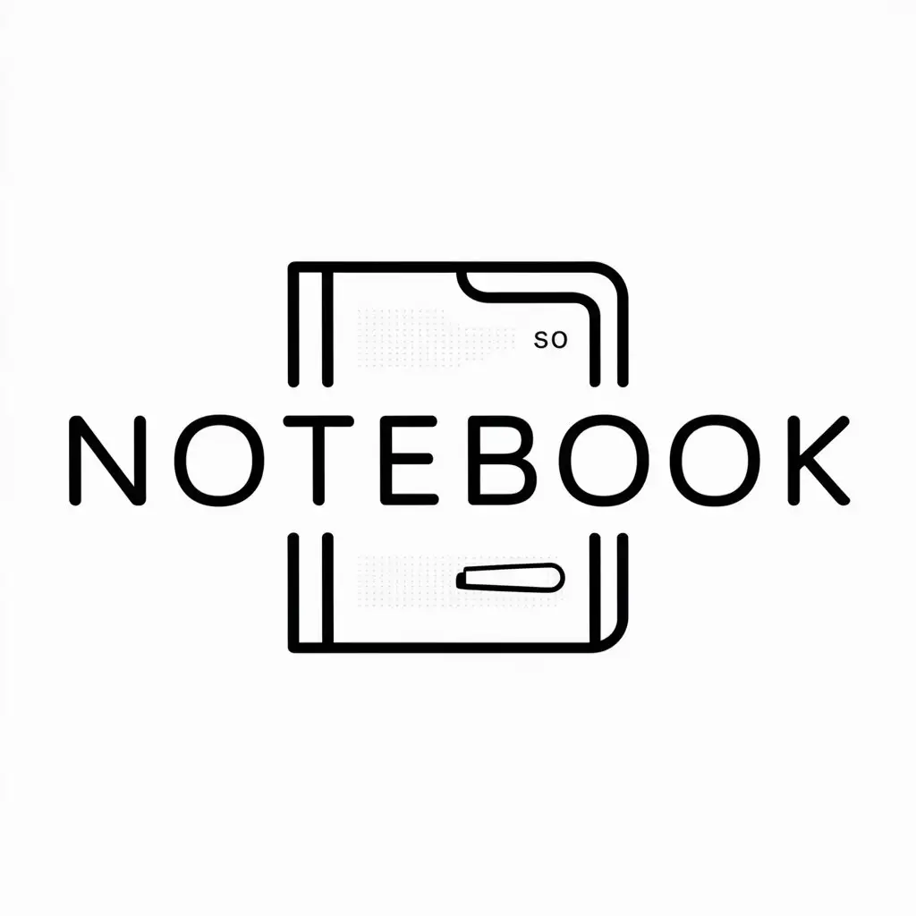 a logo design,with the text "notebook", main symbol:notebook,Moderate,be used in Internet industry,clear background