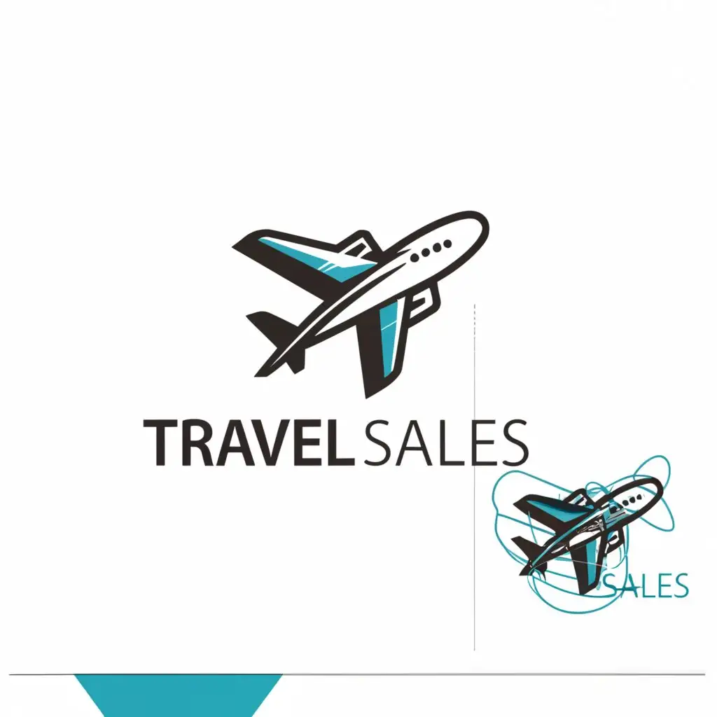 a logo design,with the text "TRAVEL
SALES
", main symbol:AIRPLANE,Minimalistic,be used in Travel industry,clear background
