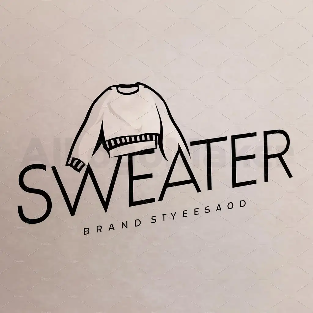 a logo design,with the text "logo named (sweater) for brand t shirts", main symbol:sweater,Moderate,clear background