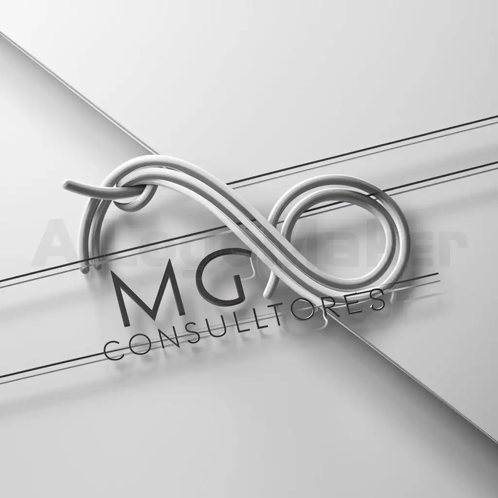 a logo design,with the text "MGO CONSULTORES", main symbol:nudo infinito,Minimalistic,clear background