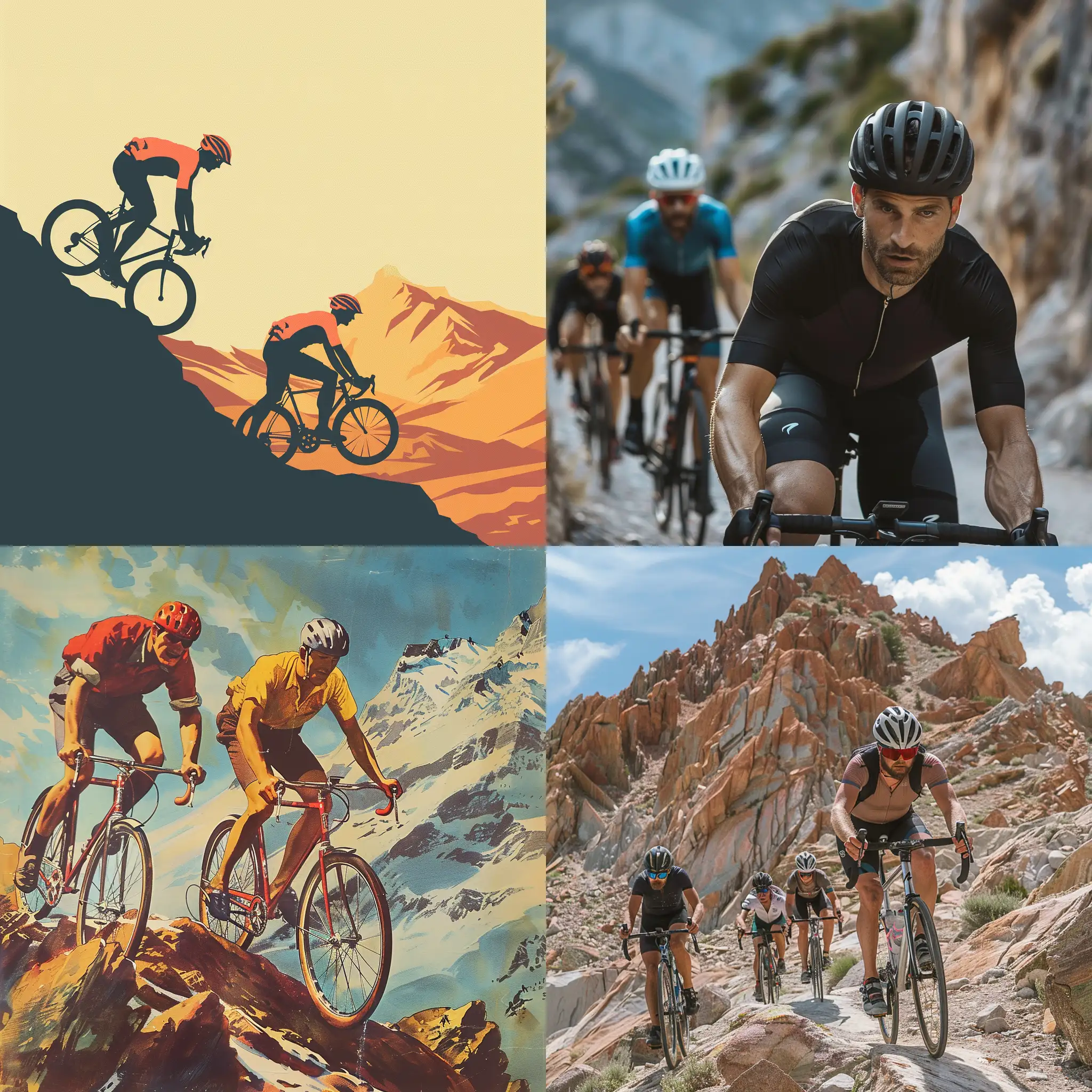 Adventurous-Cyclist-Ascending-a-Mountain