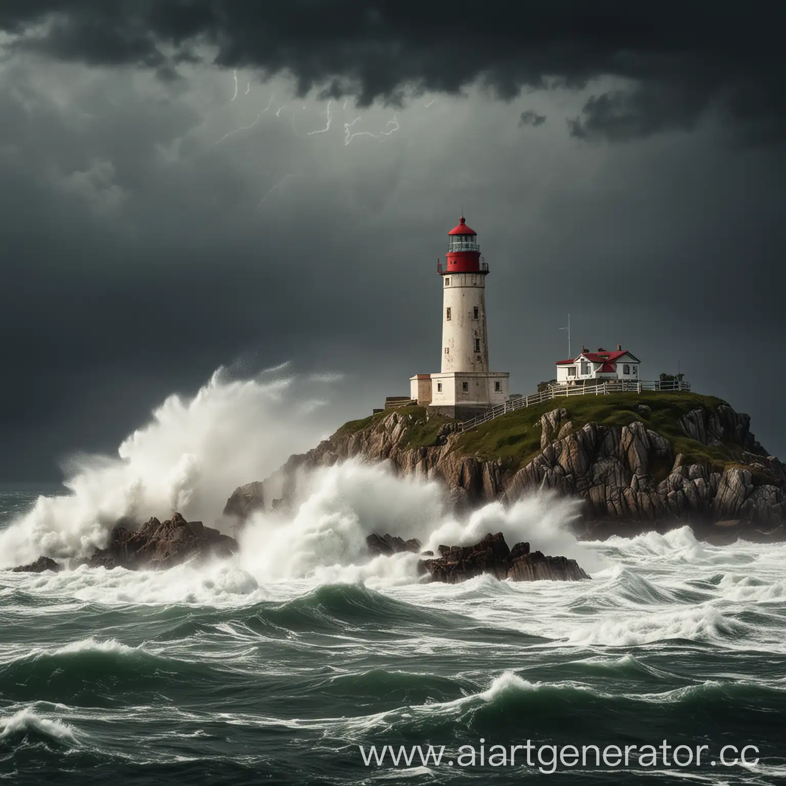 Isolated-Lighthouse-Braving-Stormy-Seas