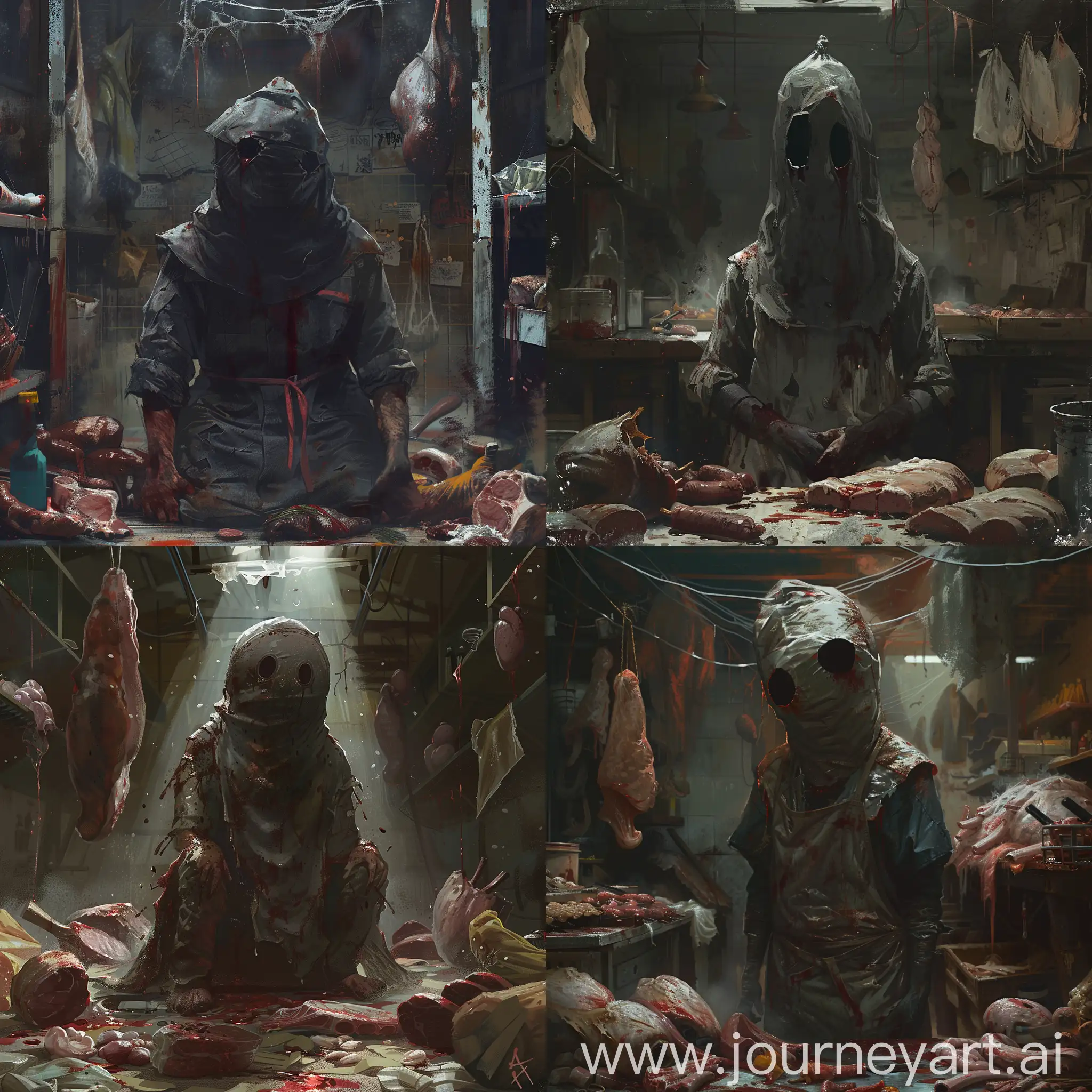 Eerie-Butcher-Shop-Scene-with-BloodStained-Figure
