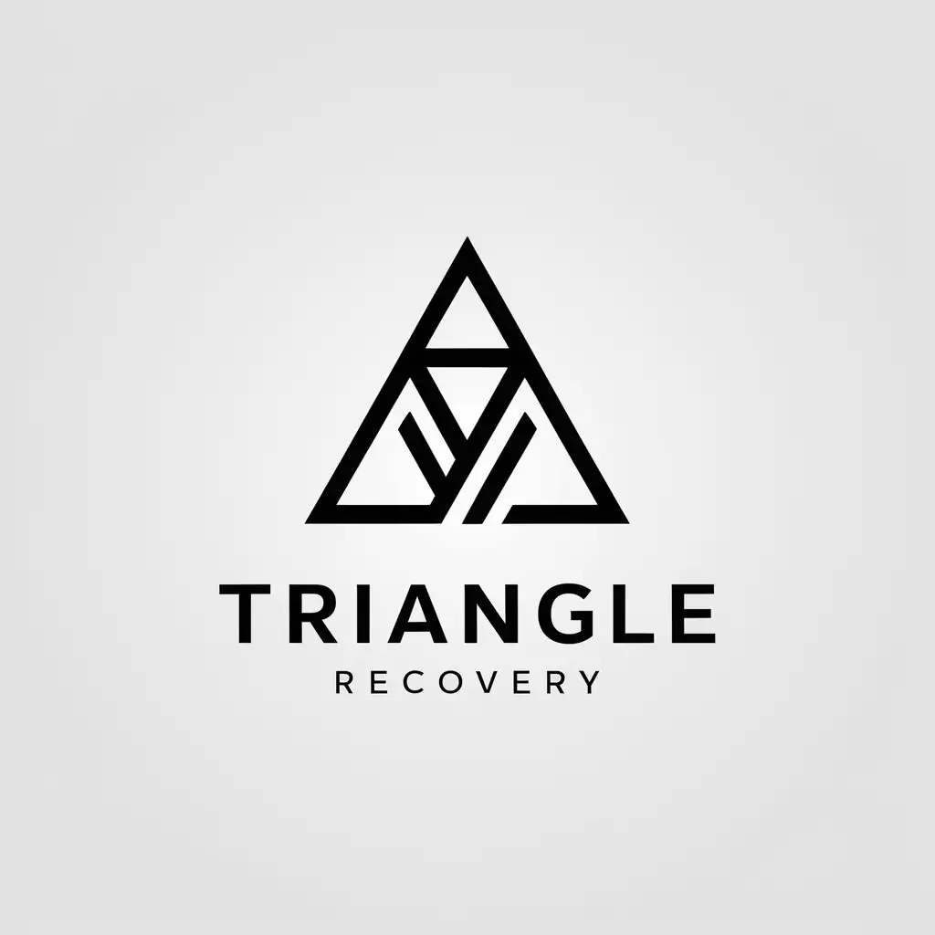 a logo design,with the text "Triangle Recovery", main symbol:jiujitsu,Moderate,be used in Sports Fitness industry,clear background