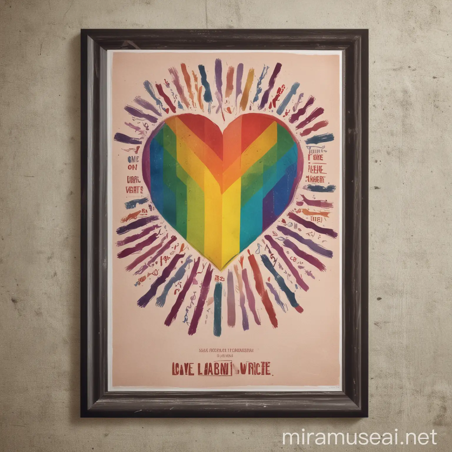 Create a poster that will promote the advancement of rights the LGBTQ+ community. 