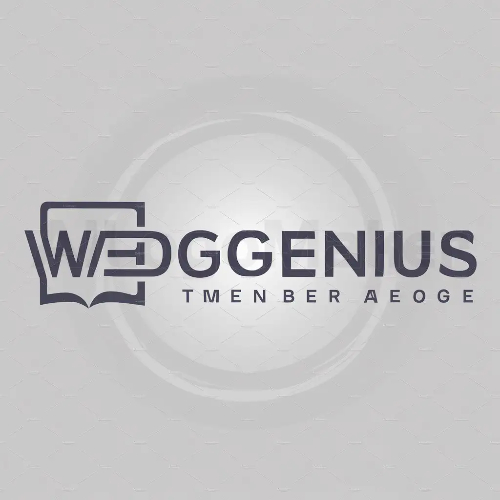 a logo design,with the text "WedGenius", main symbol:Página web,Moderate,be used in Technology industry,clear background