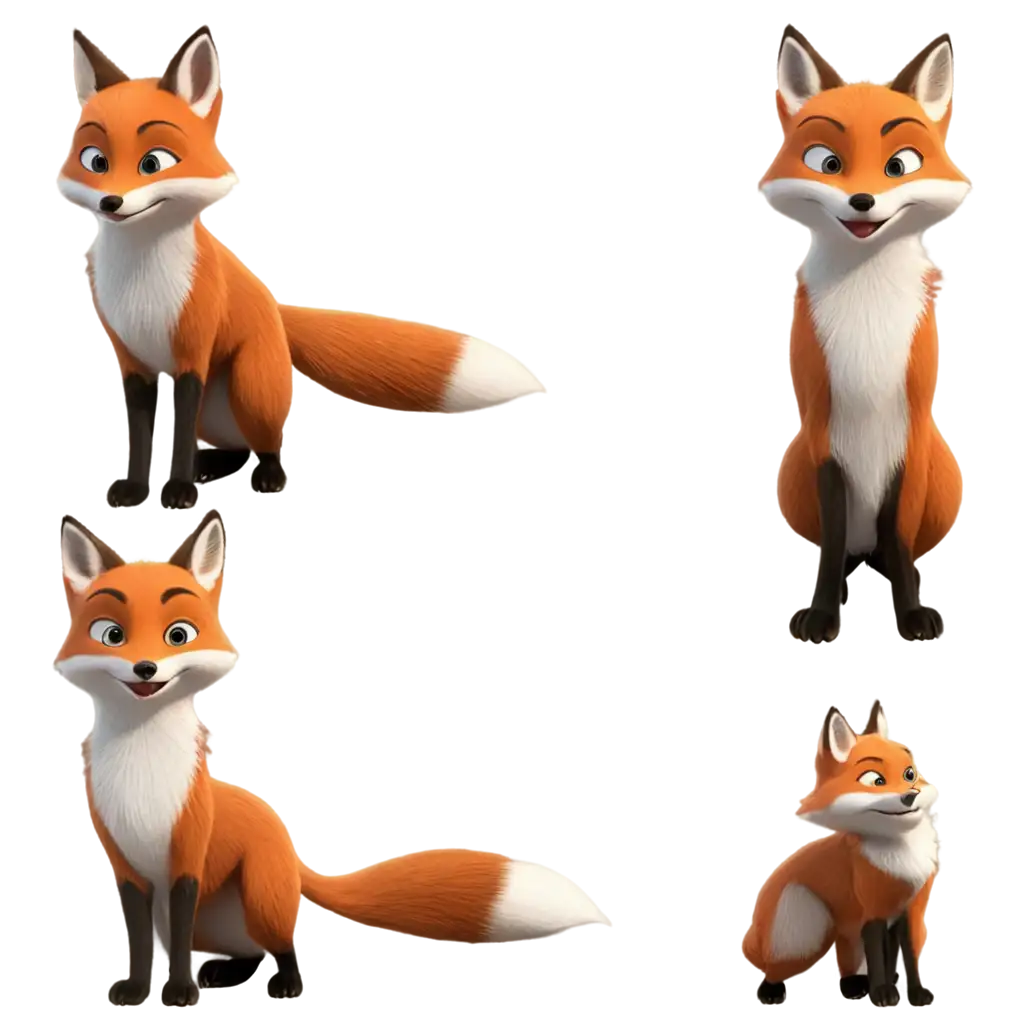 helpful Disney-style non-human female fox character