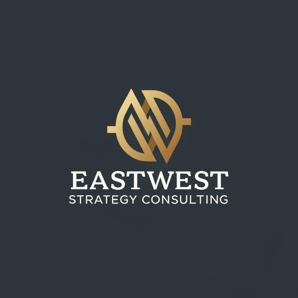 a logo design,with the text "East West Strategy Consulting", main symbol:Letters "E" "W",Умеренный,be used in Юридическая industry,clear background