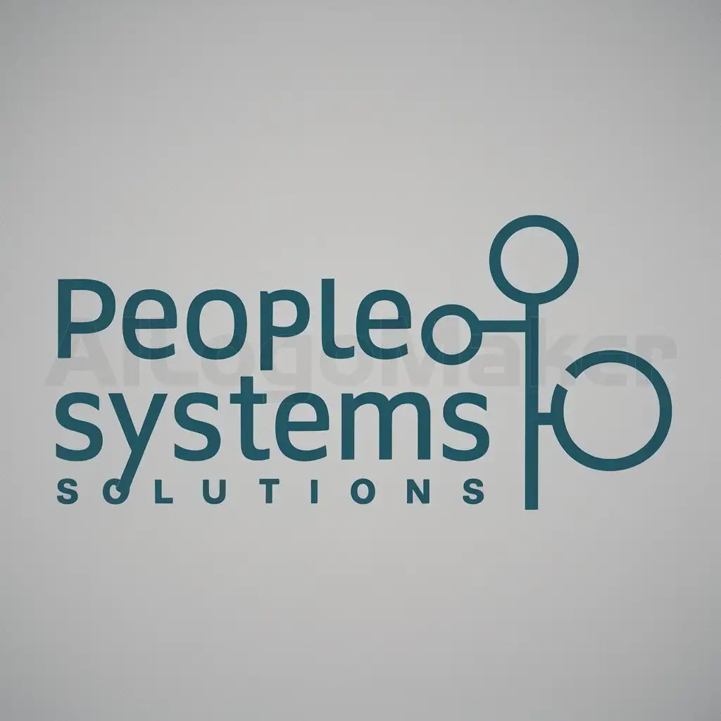a logo design,with the text "Poeple Systems Solutions", main symbol:People systems,Moderate,clear background