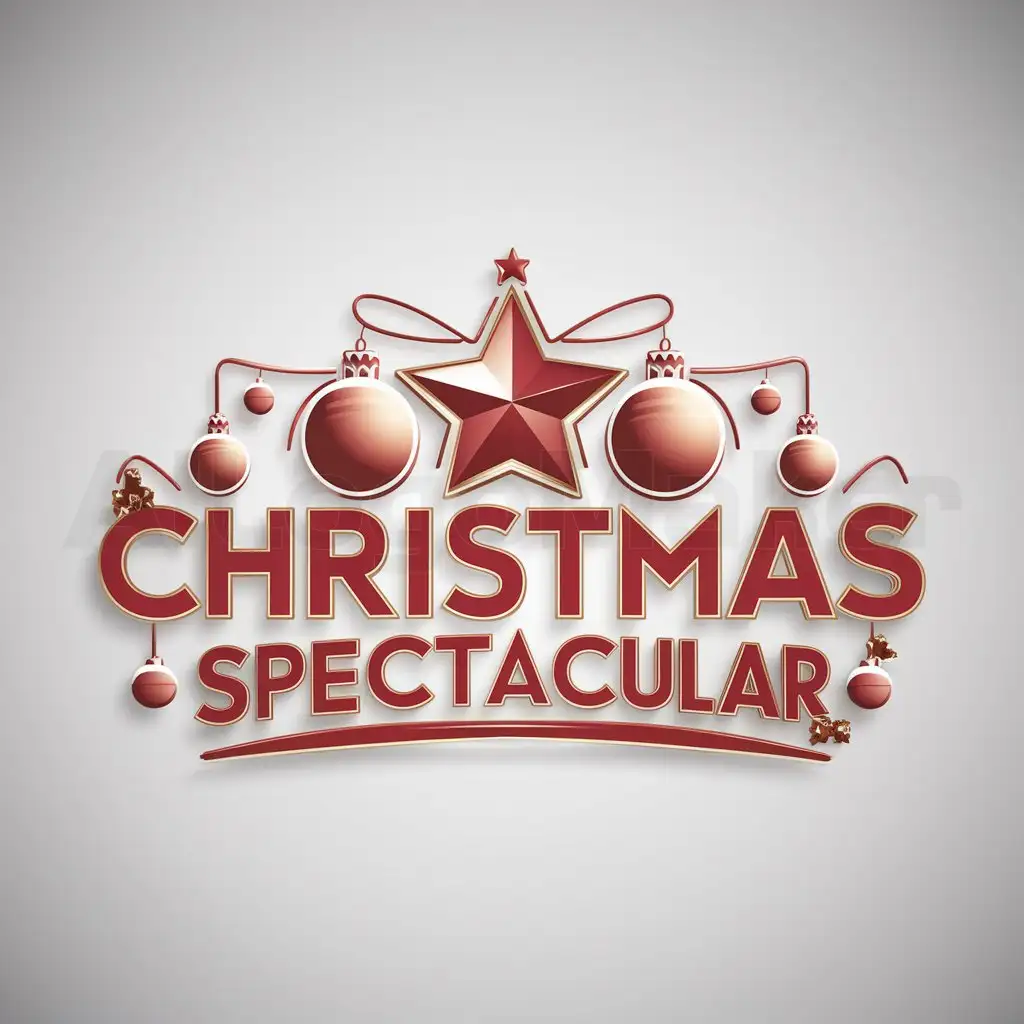 LOGO-Design-for-Christmas-Spectacular-Festive-Text-with-Christmas-Show-Symbol-on-Clear-Background