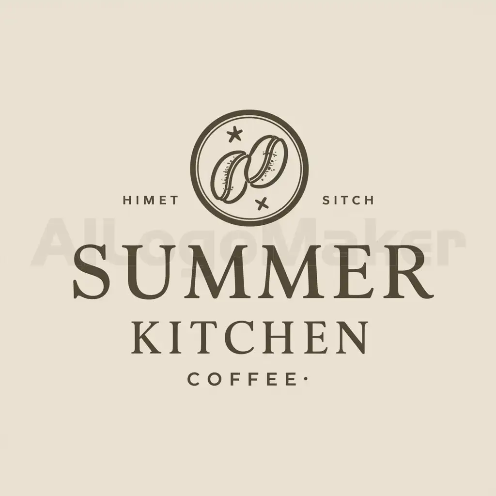 LOGO-Design-For-Summer-Kitchen-Coffee-Colonial-Style-Emblem-on-Clear-Background