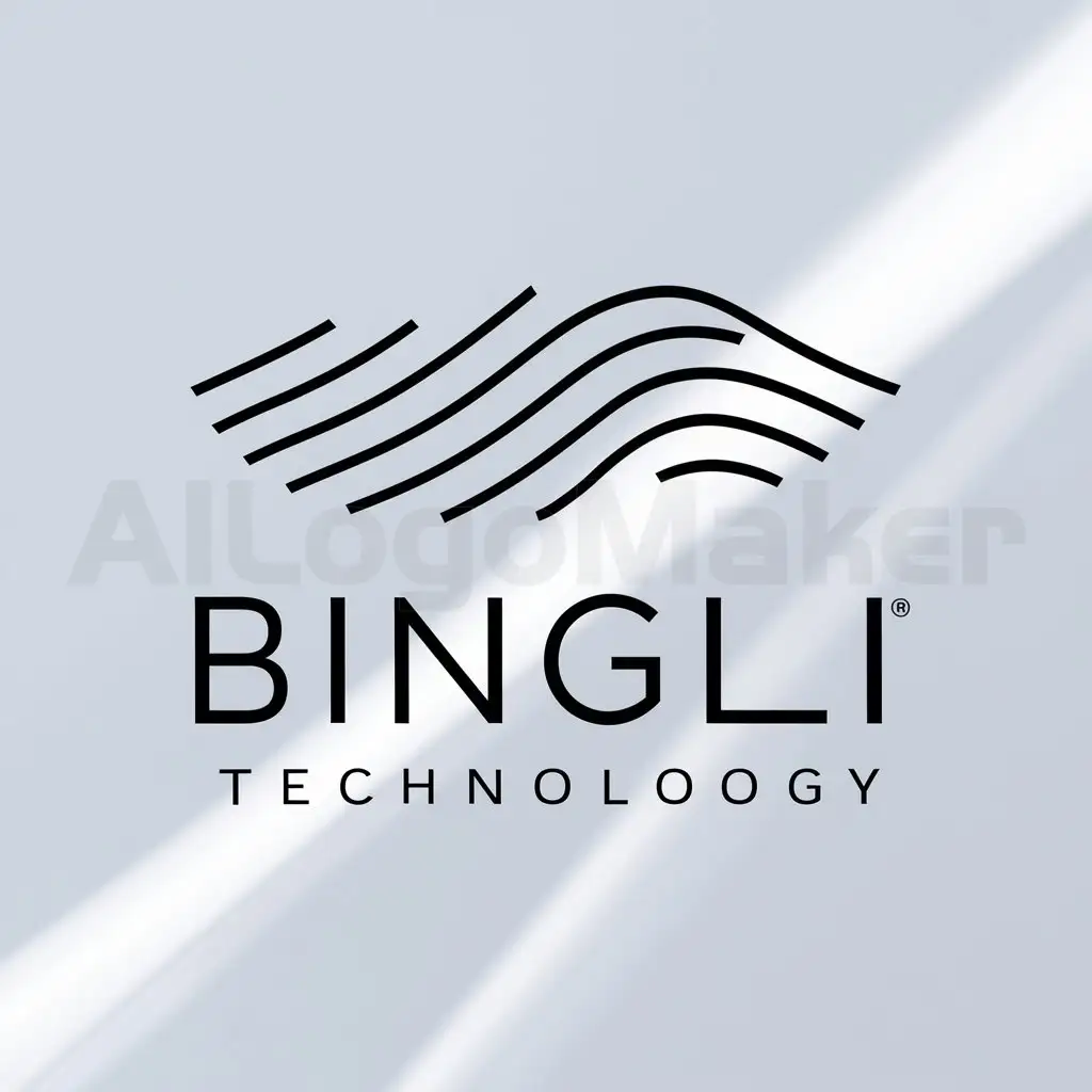 a logo design,with the text "Bingli Technology", main symbol:electromagnetic pulse de-icing power grid,Minimalistic,be used in Technology industry,clear background