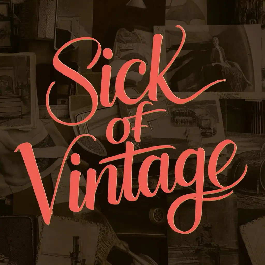 draw the words "sick of vintage" 