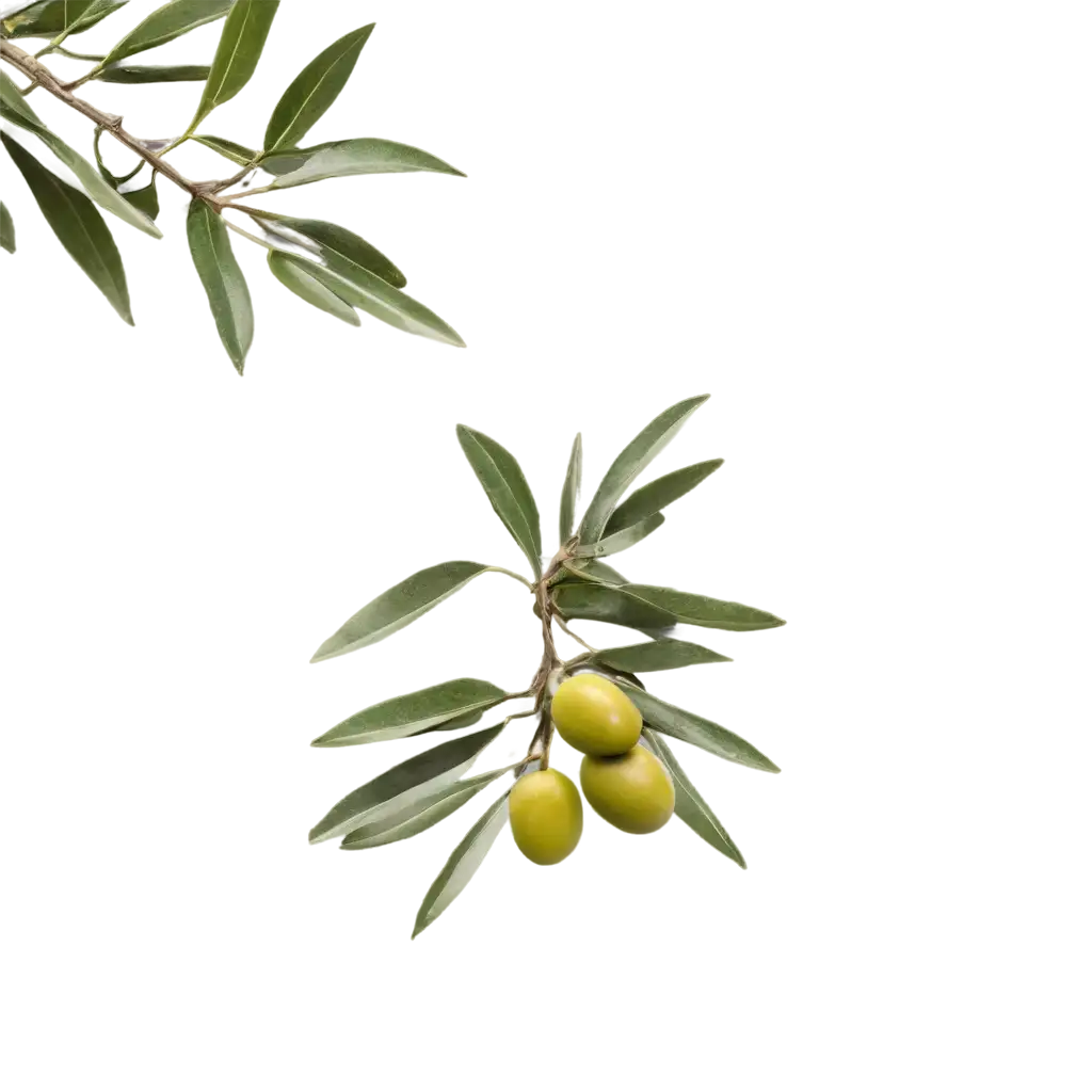 branch of a olive tree with leaves