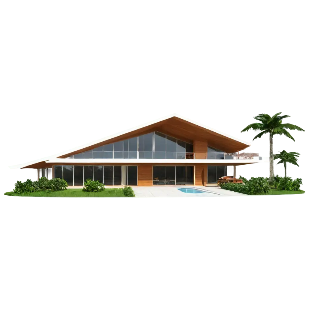 Modern-House-Eave-Marquee-Glass-Cloth-People-Palm-Tree-PNG-Image-Enhance-Your-Online-Presence-with-Stunning-Visuals