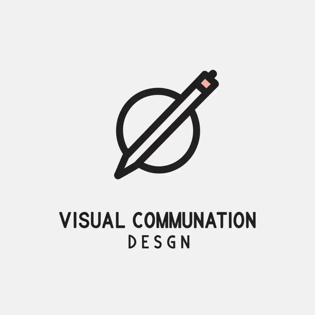 a logo design,with the text "Visual Communication Design", main symbol:Design, visual communication, art, abstraction, simplicity,Minimalistic,be used in Campus emblem industry,clear background