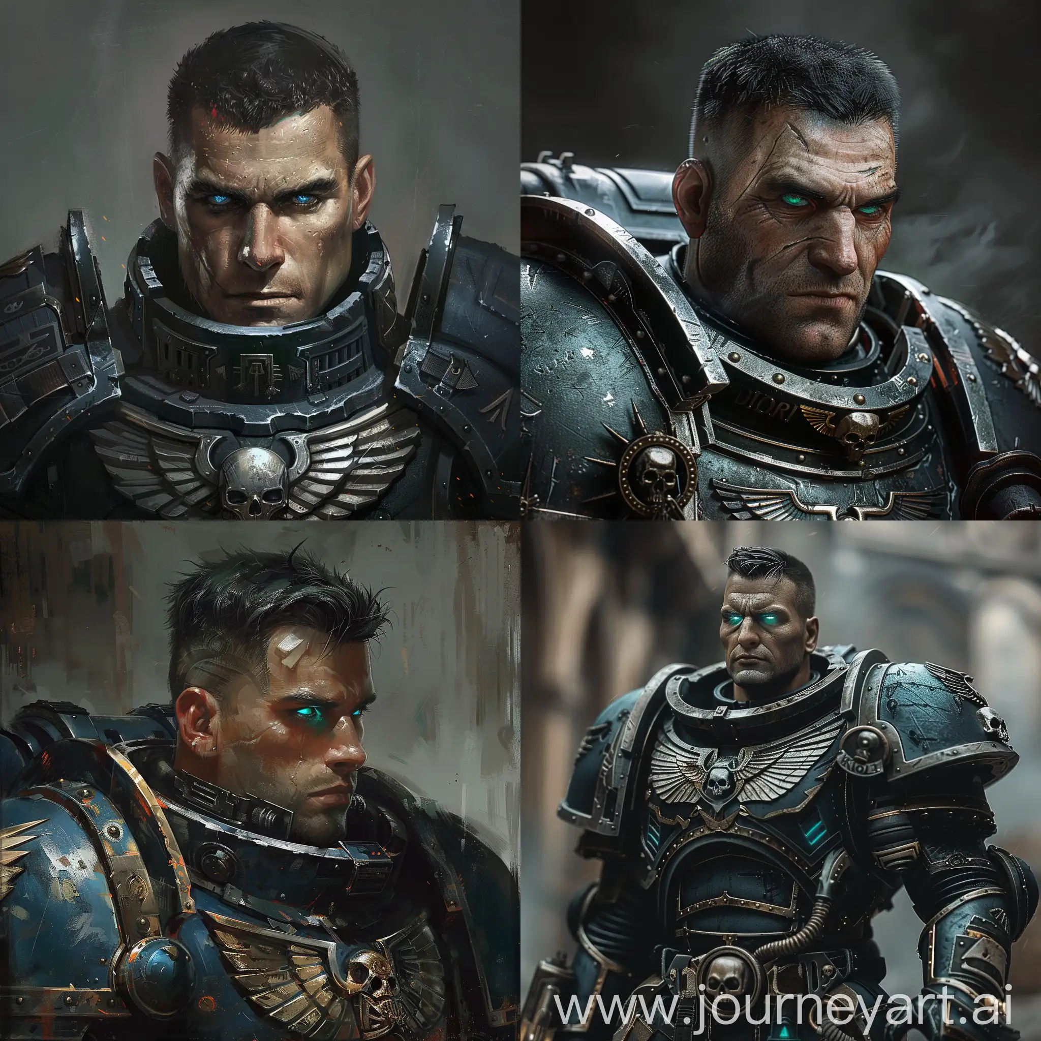 Space-Marine-in-Warhammer-40000-Heavy-Armor-SciFi-Warrior-Character-Portrait