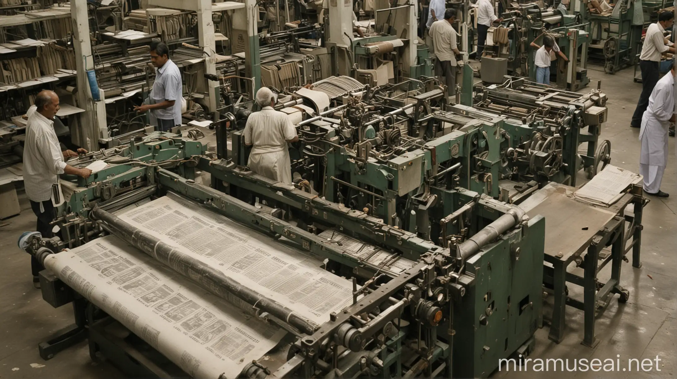 Busy Paper Printing Press in India