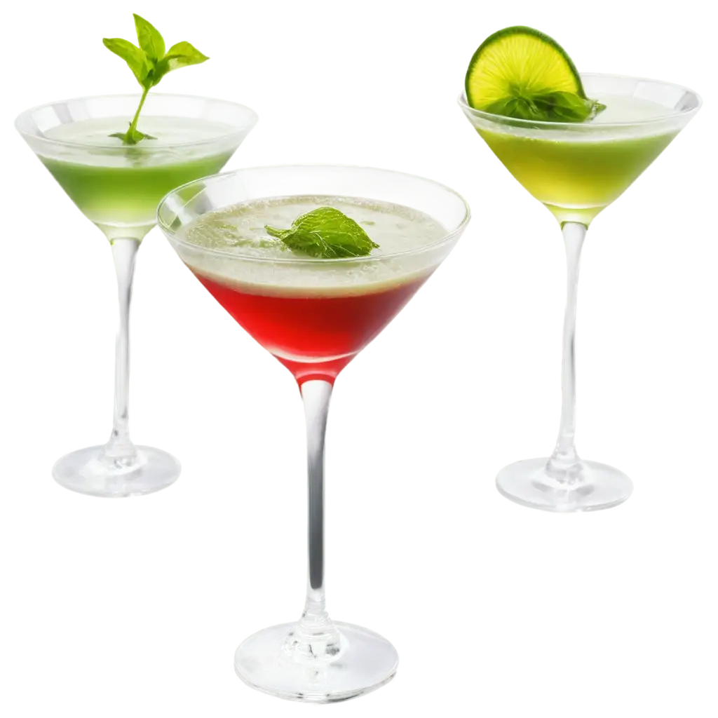 Vibrant-Martini-Trio-Colorful-PNG-Image-for-Commercial-Photography