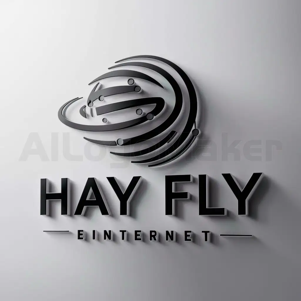 a logo design,with the text "hay fly", main symbol:Internet,Moderate,clear background