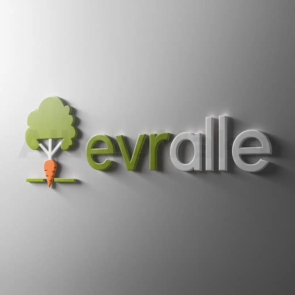 LOGO-Design-For-Evrale-Tree-Carrot-Symbol-on-a-Clear-Background