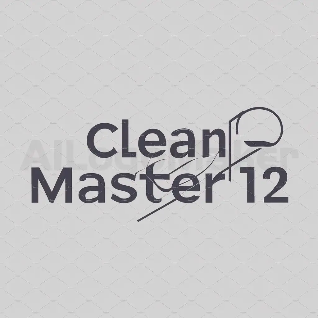 a logo design,with the text "Clean Master 12", main symbol:Mop,Minimalistic,be used in Home Family industry,clear background