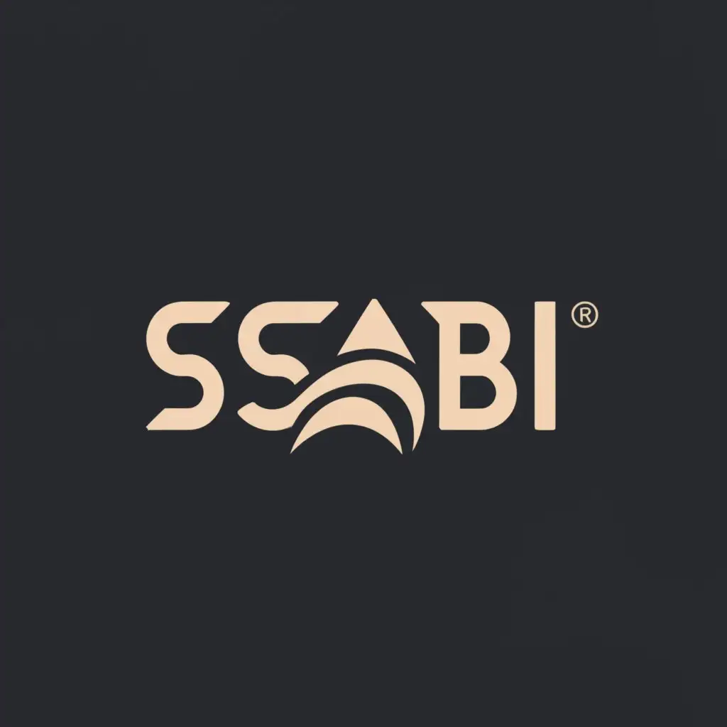 a logo design,with the text "SABI", main symbol:Dune,Minimalistic,be used in Construction industry,clear background