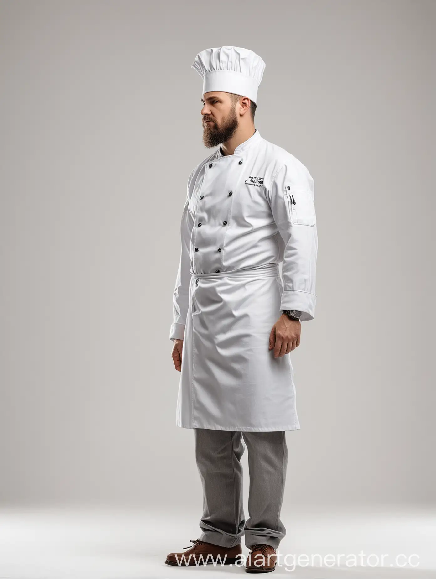 Professional-Chef-Standing-in-Profile-on-White-Background